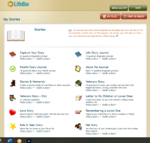 Picture of LifeBio.com  - Type Priceless Memories Online