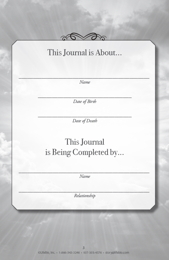 Remembering a Loved One Journal