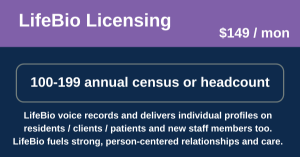 Picture of LifeBio Licensing  - Annual census or headcount of 100-199 people (Monthly Billing)