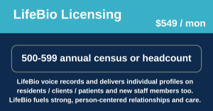Picture of LifeBio Licensing  - Annual census or headcount of 500-599 people (Monthly Billing) - copy